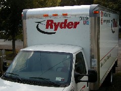Ben s Geneseo apartment Ryder moving truck moving in