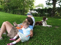 Ellie Wheeler; Katherine (Kat) McDougal Wheeler McCandless; Ruth Bennett McDougal Dorrough; Wyatt dog
