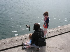 Ellery Wheeler; Katherine (Kat) McDougal Wheeler McCandless; Jacob Wheeler; Canandaigua Pier