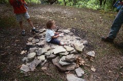 Ellery Wheeler; in the fire pit at Hi Tor