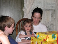 Jacob Wheeler; Ellery Wheeler; Kat Wheeler; at Ellery s 2nd birthday