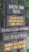 sign South Rim Trail; 
Taughannock State Park NY;