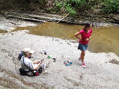 Ruth Bennett McDougal Dorrough; Katherine McDougal Wheeler McCandless; Buttermilk Falls Ithaca NY Rim Trail