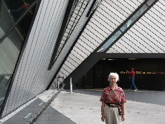 Ruth Bennett McDougal Dorrough; in front of Royal Ontario Museum in Toronto Canada