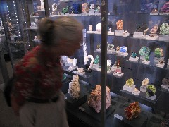 Ruth Bennett McDougal Dorrough; minerals and gemstone room at the Royal Ontario Museum in Toronto Canada