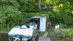 Porter s boat; Dock @ Porter & Claudia s House, NY