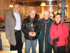 Dan Dorrough; Porter Welbourne; Claudia Welbourne; Ruth Dorrough; at Simply Crepes restaurant