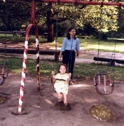 Hilary Welbourne; Claudia Welbourne; playground
