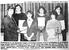 Katherine (Kat) McDougal Wheeler McCandless; oratorical contest awards newspaper