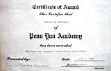 Katherine (Kat) McDougal Wheeler McCandless; awards; Certificate of award Penn Yan teacher s association scholarship