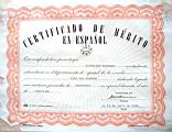 Katherine (Kat) McDougal Wheeler McCandless; awards; Certificate of merit spanish
