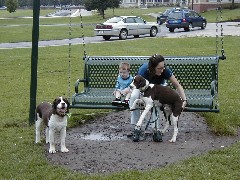 Jacob Wheeler; Katherine (Kat) McDougal Wheeler McCandless; Mac Wyatt dog