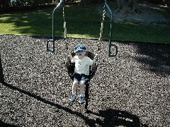 Jacob Wheeler at the Canandaigua Elementary playground