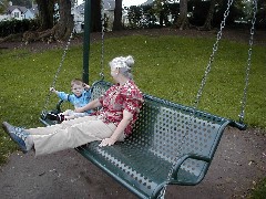 Jacob Wheeler; Ruth Dorrough; playground at Canandaigua Elementary School;