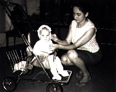 Kat McDougal; Ruth McDougal; stroller; Saipan