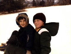 Andy McDougal; snow sledding