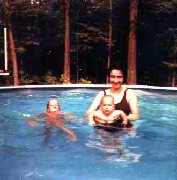 Kat McDougal; Andy McDougal; Ruth Dorrough; swimming pool