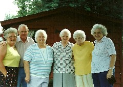 Joan (Joanne) , George Dorrough; Thelma Fry; Joy Sayger; Della Marie; Julia (Judy) Kish Dorrough