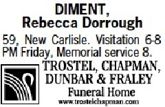 Becky Dorrough Diment; Obituary