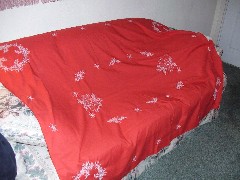 TableCloth that mom (Judy Dorough) made for Norma Stout [Mom s Crafts]