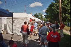 Brockport Arts festival; Ruth Bennett McDougal Dorrough (in the Maggie shirt)