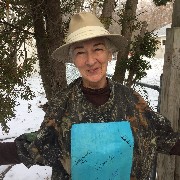 Ruth Bennett McDougal Dorrough; modeling the BOD shirt of past presidents
