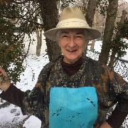 Ruth Bennett McDougal Dorrough; modeling the BOD shirt of past presidents
