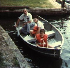 Gordon Bennett; Katherine (Kat) McDougal Wheeler McCandless; Andy McDougal; boat