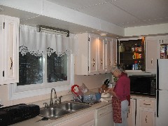 Ruth Bennett McDougal Dorrough in Kitchen