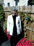 Ruth Bennett McDougal Dorrough; Canandaigua backyard