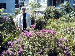 Ruth Dorrough; Canandaigua backyard