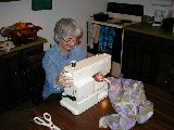 Ruth Dorrough; sewing