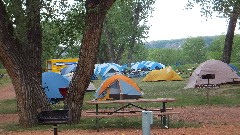 tents; Medora Campground, ND