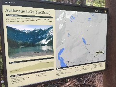 Avalanche Lake; Glacier National Park, MT
sign Avalanche Lake Trailhead