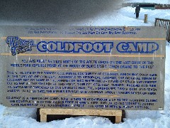 Coldfoot Camp Alaska
Sign (see Comment)