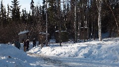 outhouses; Wildwood General Store; Elliot Highway; Fairbanks to Coldfoot AK
