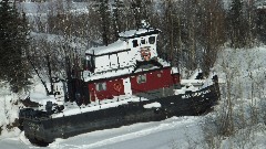 Barge; Yukon River Camnp; Fairbanks to Coldfoot