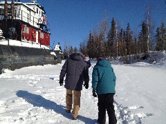 Barge; Yukon River Camp Alaska