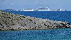 Cruise Ships from Railway Trail; Bermuda,