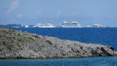 Cruise Ships from Railway Trail; Bermuda,