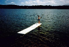 Ben Dorrough; fishing at camp at Moussam Lake Maine