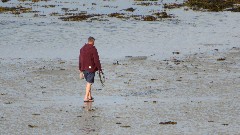 walking on the beach; Channel Islands; Guernsey