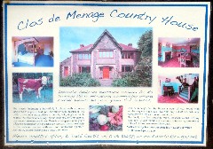 sign Clos de Menage Country House; Channel Islands; Sark, DE