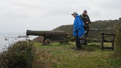 artillery gun emplavement; Ruth Bennett McDougal Dorrough; Sue Paterson; Channel Islands; Sark