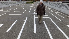 Ruth Bennett McDougal Dorrough; Centennial Bridge maze, Corning, NY