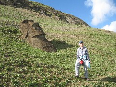 Ruth Bennett McDougal Dorrough; Easter Island; Rano Raraku