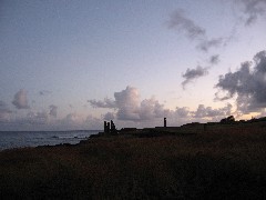 Tahai; moai; before sunrise
