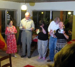 Selma Weber; Stephen Bentley; Linda Jasper; Frank Gibson; Barbara Anderson; Easter Island; Farewell Dinner