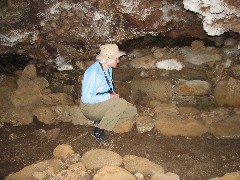 Marcia Blacklin; Easter Island; Elder Hostel Service Work; Cave