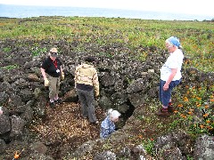 Sascha Lin; Gina; Ruth Bennett McDougal Dorrough; Joan Mulholland; Easter Island; Elder Hostel Service Work; Our Cave